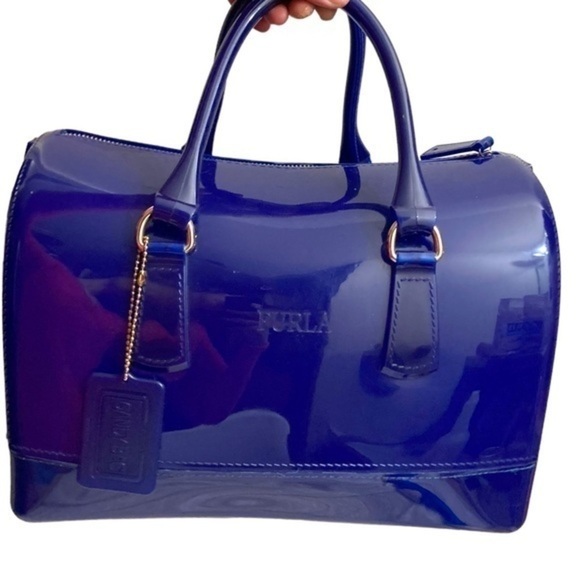 Furla blue candy bag satchel - Picture 2 of 15
